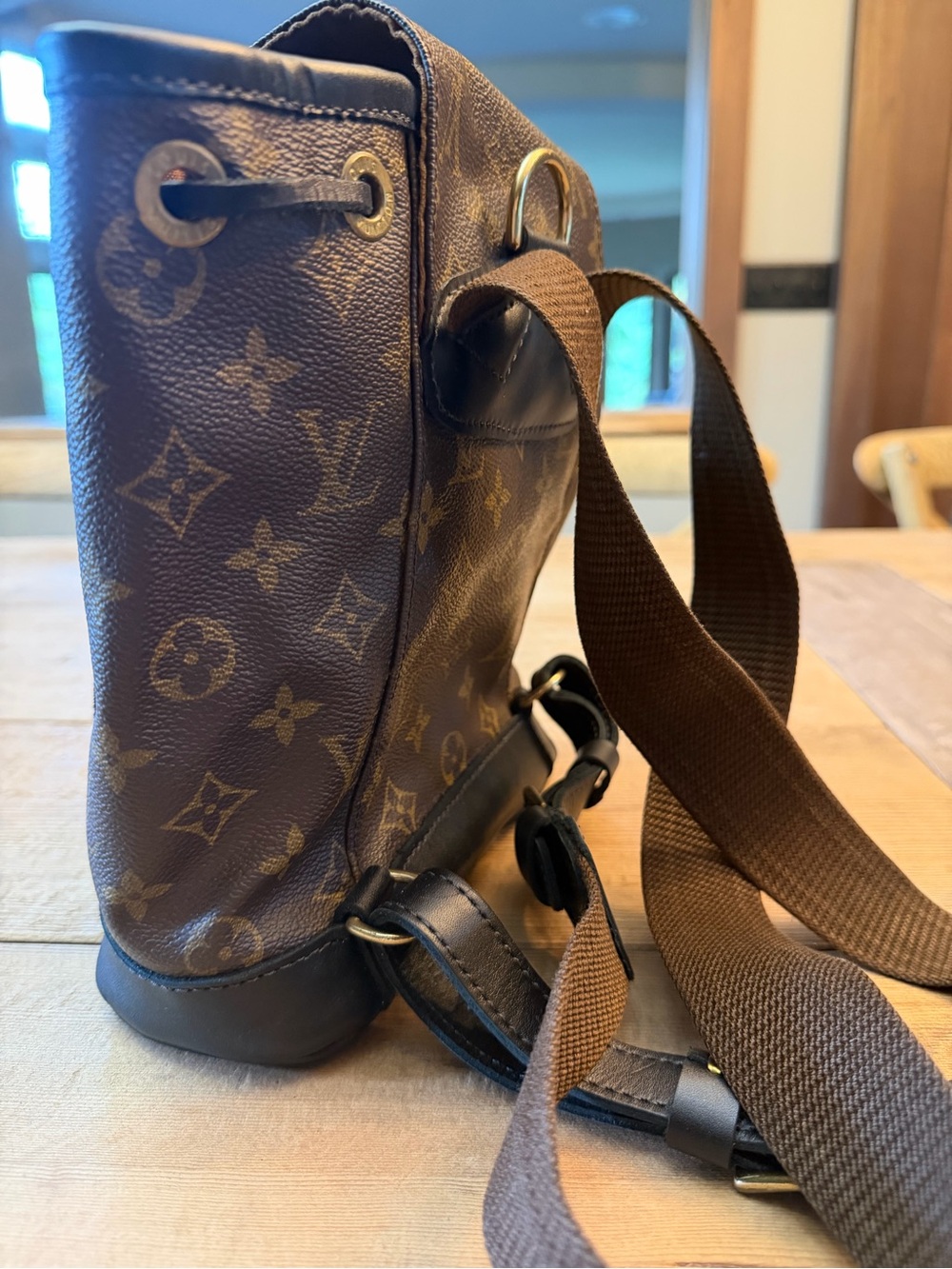 LV Monogram Drawstring Backpack by Vintage Boho Bags NEW - Picture 4 of 15